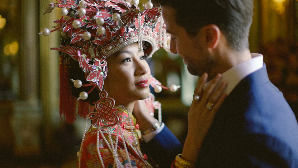 traditional chinese wedding dress florence villa cora italy