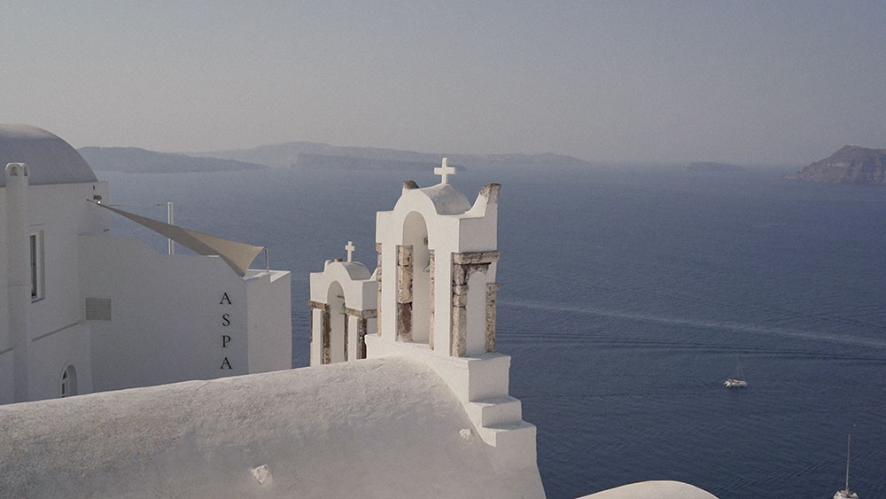 santorini oia church wedding engagement photographer videographer